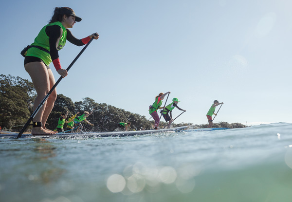 One-Hour Stand-Up Paddle Boarding Hire at Takapuna Beach incl. Paddle, Leash & Life Jacket, Safety Briefing & 10-Minute Lesson - Option for Two Hours