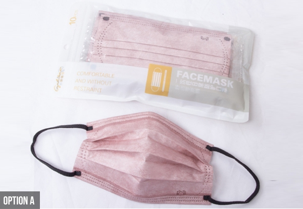 50-Pack Disposable Face Masks Range- Two Options Available