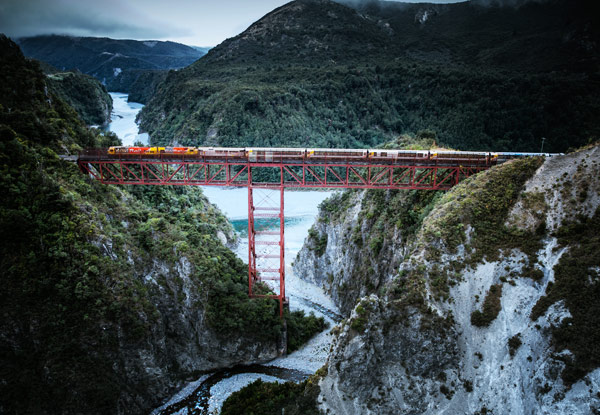 $599 for a TranzAlpine Return Rail Trip for Two incl. One Night's Accommodation with Cooked Breakfast & Your Choice of Activity Tour or a Rental Car – Options for Two Nights for up to Eight People incl. Rental Car & More (value up to $6,100)