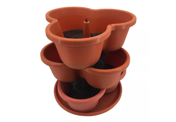 Vertical Stackable Planter - Available in Two Colours & Two Sizes