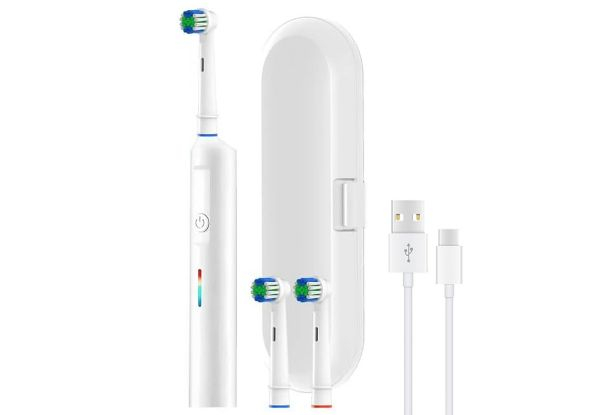 Three-Modes Rotating Electric Toothbrush - Available in Two Colours & Six Options