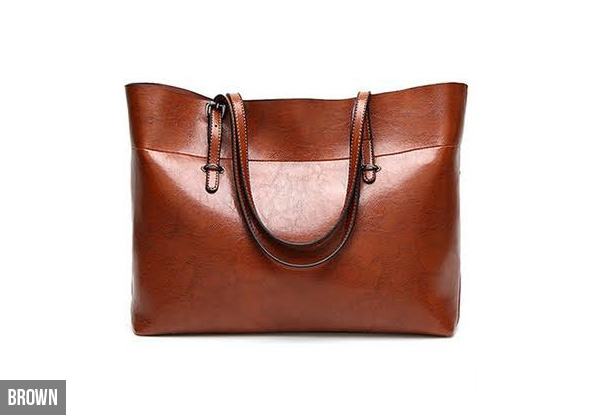 Leather-Look Shoulder Bag - Four Colours Available