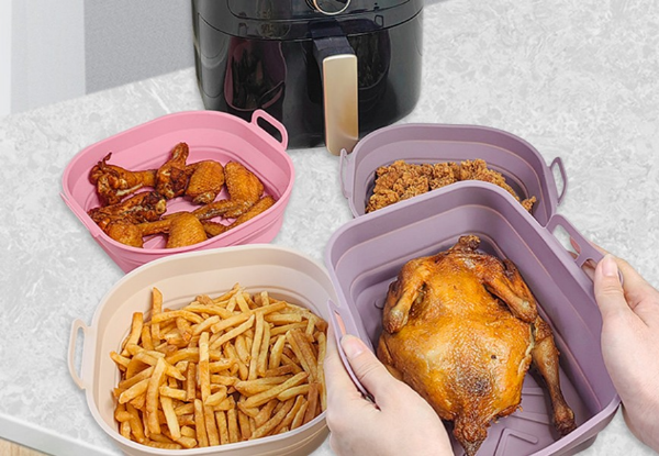 Foldable Air Fryer Silicone Baking Pan - Six Colours Available