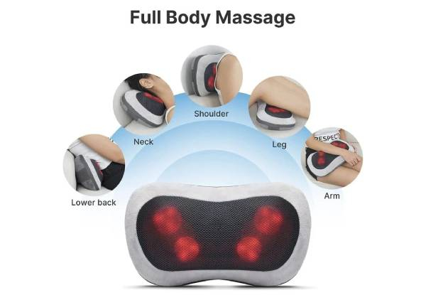 Renpho Heated Massage Pillow with Remote Control