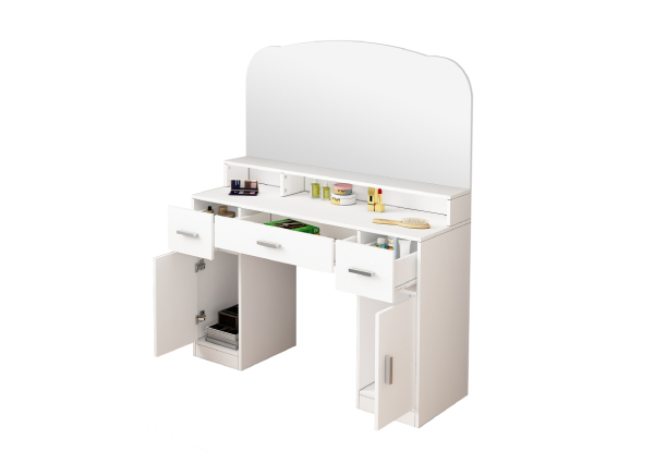 Three-Drawer Dressing Table with Mirror