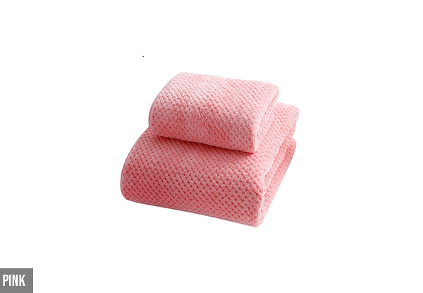 Super Soft Cotton Waffle Towel Set - Five Colours Available with Free Delivery