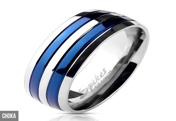 Man Up Jewellery Titanium Rings - Six Styles & Four Sizes Available