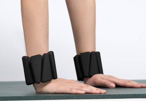 Two-Piece Adjustable Wearable Ankle Weights Set - Three Colours Available