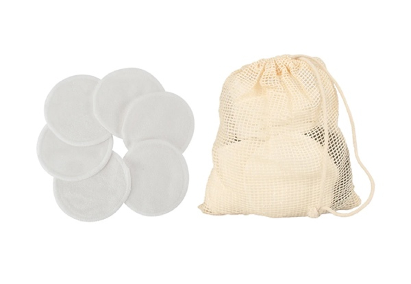 20-Pack Reusable Makeup Remover Pads with Storage Bag - Available in Two Colours & Options for Two-Set