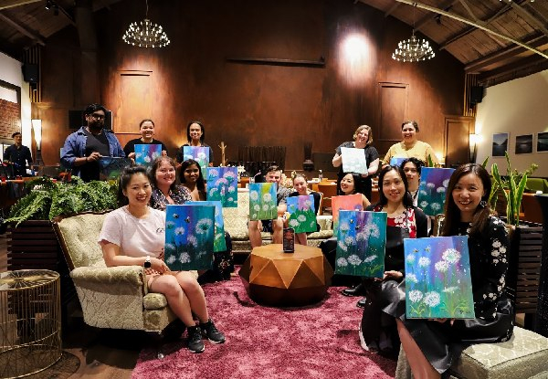 Social Painting Class for One Person incl. Beverage & 10% Off Food at Vie Lounge & Eatery & 10% Off Art Products from Urban Art Gallery - Options for up to Five People