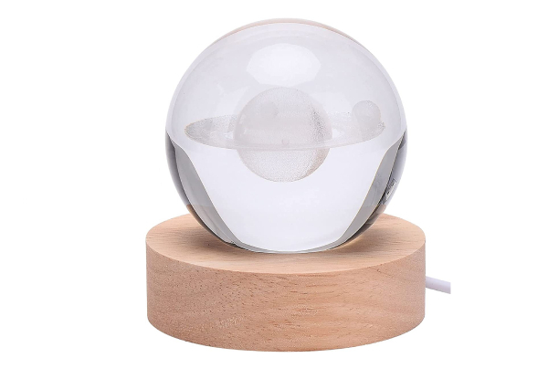 3D Saturn Crystal Ball Night Light