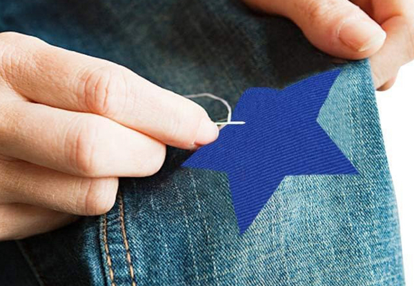 29-Piece Clothing Repair Iron-On Patch Kit