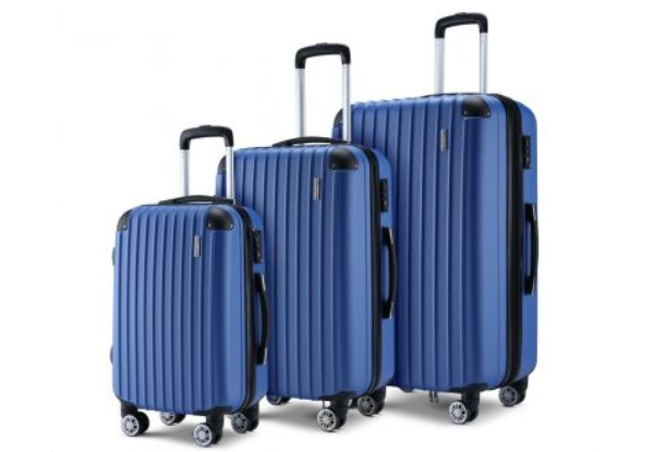 Two-Pack Hard Shell Luggage Suitcase Set - Five Colours Available & Option for Three-Pack