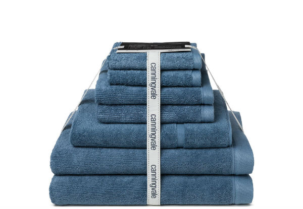 Canningvale Corduroy Rib Seven-Piece Towel Set - Six Colours Available incl. Nationwide Delivery