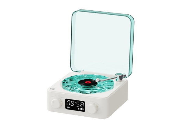 Waves Vinyl Record Player Bluetooth Speaker  - Two Colours Available