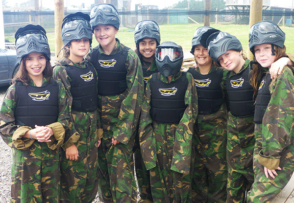 School Holiday Kids' Paintball incl. Entry, Gun, Mask & 200 Paintballs - Valid Monday - Friday