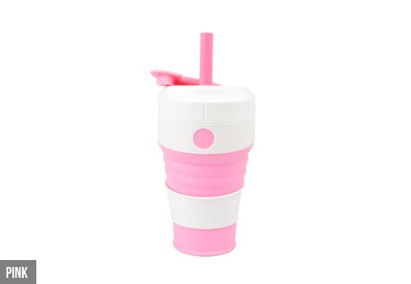 450ml Coffee Cup with Straw - Four Colours Available