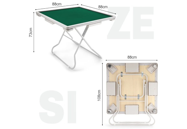 Portable Mahjong Poker Game Table - Two Colours Available