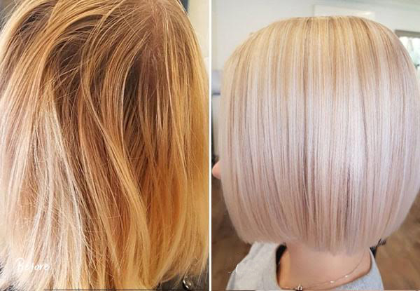 Infinite Blonde Makeover Package incl. Choice of Three Lightening Services, Toner, OLAPLEX Treatment, Style Cut, Head Massage & Blow Wave - 10 Locations Available