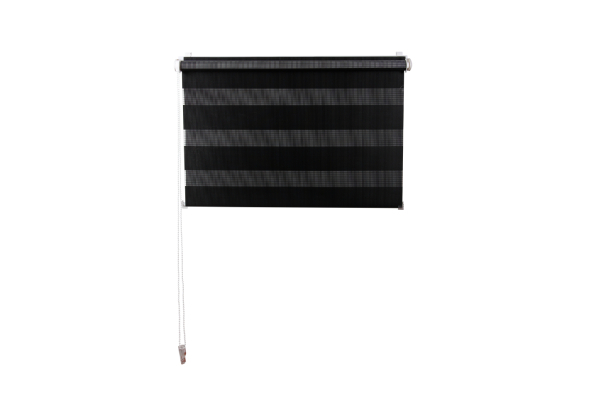 Black Zebra Roller Curtain - Two Sizes Available & Option for Two