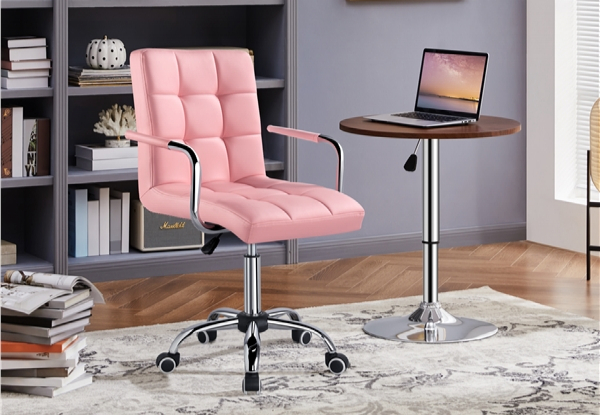 Modern Pink Office Computer Chair