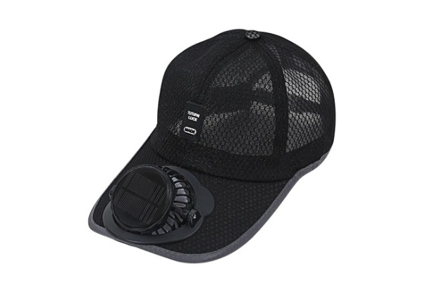 Solar Powered Rechargeable Fan Hat with Cooling Fan - Two Colours Available