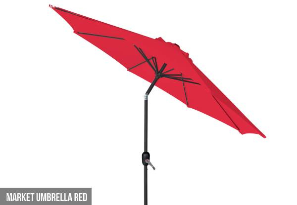 3M Market Umbrella - Three Colours Available & Option for Hanging Umbrella