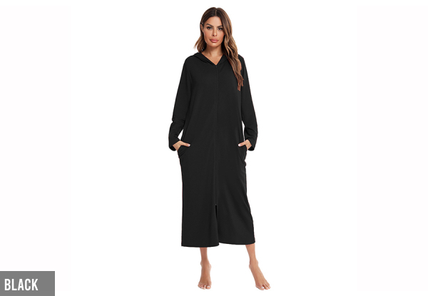 Women's Zip-up Cardigan Nightdress - Five Colours & Five Sizes Available