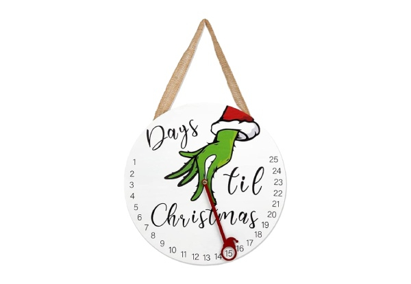 25 Days Wooden Hanging Christmas Advent Calendar