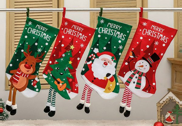 Four-Piece Christmas Decoration Stocking Set