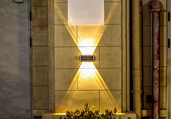 Solar Powered Double-Sided Wall Light - Two Styles & Three Colours Available