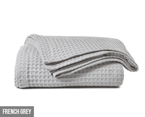 $89 for a Luxury Cotton Waffle Blanket incl. Nationwide Delivery (value $243.94)