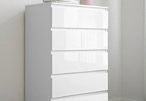 Monaco Five-Drawer Chest Cabinet - Two Colours Available
