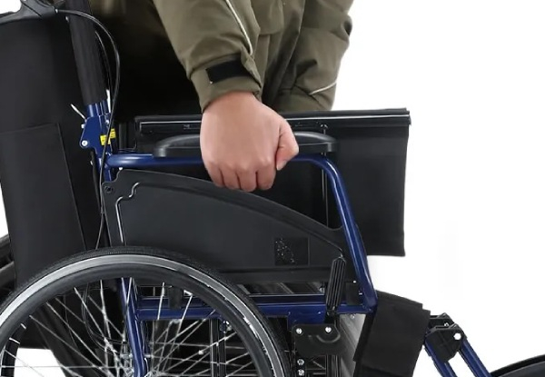 20-Inch Portable Folding Mobility Wheelchair with Four Brakes