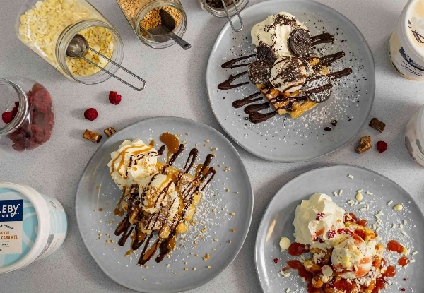 Delicious Hot Waffles at Sweet As Waffle Hut in the Surfside Mall - Options for up to Four People