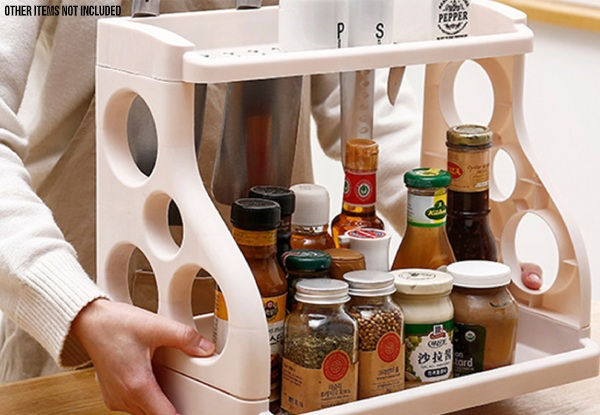 Two-Tier Kitchen Storage Rack - Two Colours Available - Option for Two-Pack
