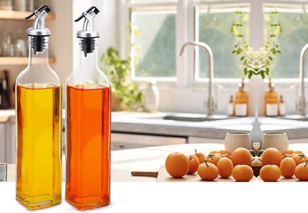 Two-Piece 250ml Glass Oil Dispenser - Option for Two-Set