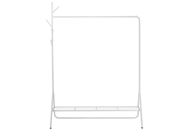 White Clothing Rack with Hook Hanger