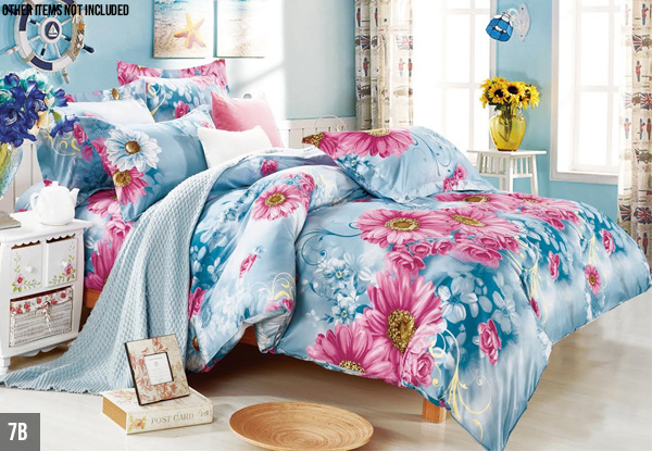 Floral Hotel Quality Duvet Set - Three Sizes & Styles Available