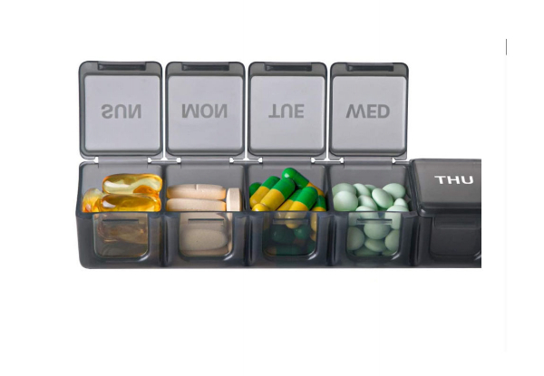 Two-Pack Weekly Pill Organiser - Available in Two Colours