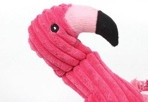 Flamingo Squeaky Dog Toy