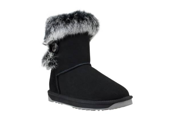 Fur Trim Bailey Button Memory Foam UGG Boots incl. Complimentary UGG Protector - Eight Sizes Available