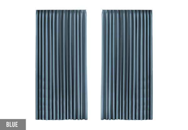 Two-Piece Marlow Blockout Curtain - Available in Four Colours & Three Sizes