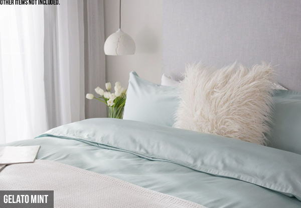Bamboo/Cotton Duvet Cover Set - Five Colours Available with Free Delivery
