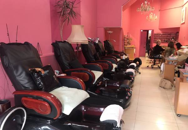 Manicure & Pedicure for One Person - Options for SNS Dipping Nails Manicure, Eyelash Perm & Tint, Eyelash Tint, Eyebrows Wax & Tint or Russian Eyelash Extensions
