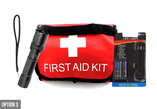 $20 for a 40-Piece First Aid Kit with an LED Torch, or from $24 for a Range of First Aid Kits with Accessories