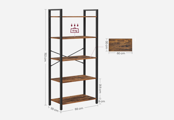 Five-Tier Vasagle Bookshelf