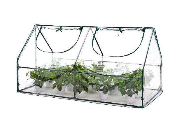 Garden Roll-Up Zipper Door Greenhouse