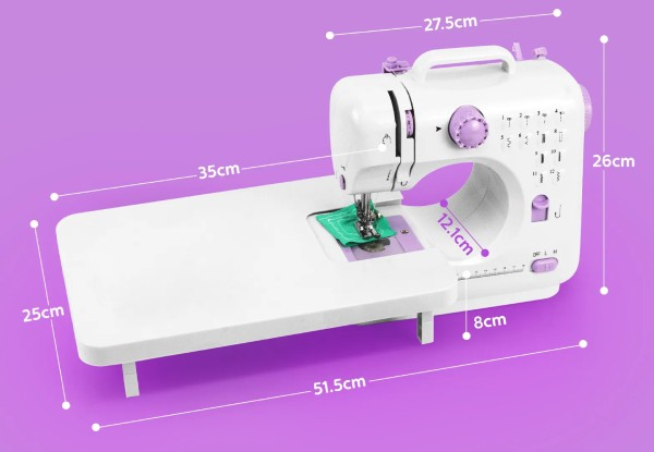 Electric Mini Sewing Machine Kit for Beginners with 12 Stitch Patterns