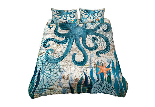 Ocean Bedding Duvet Cover Set - Four Patterns & Four Sizes Available